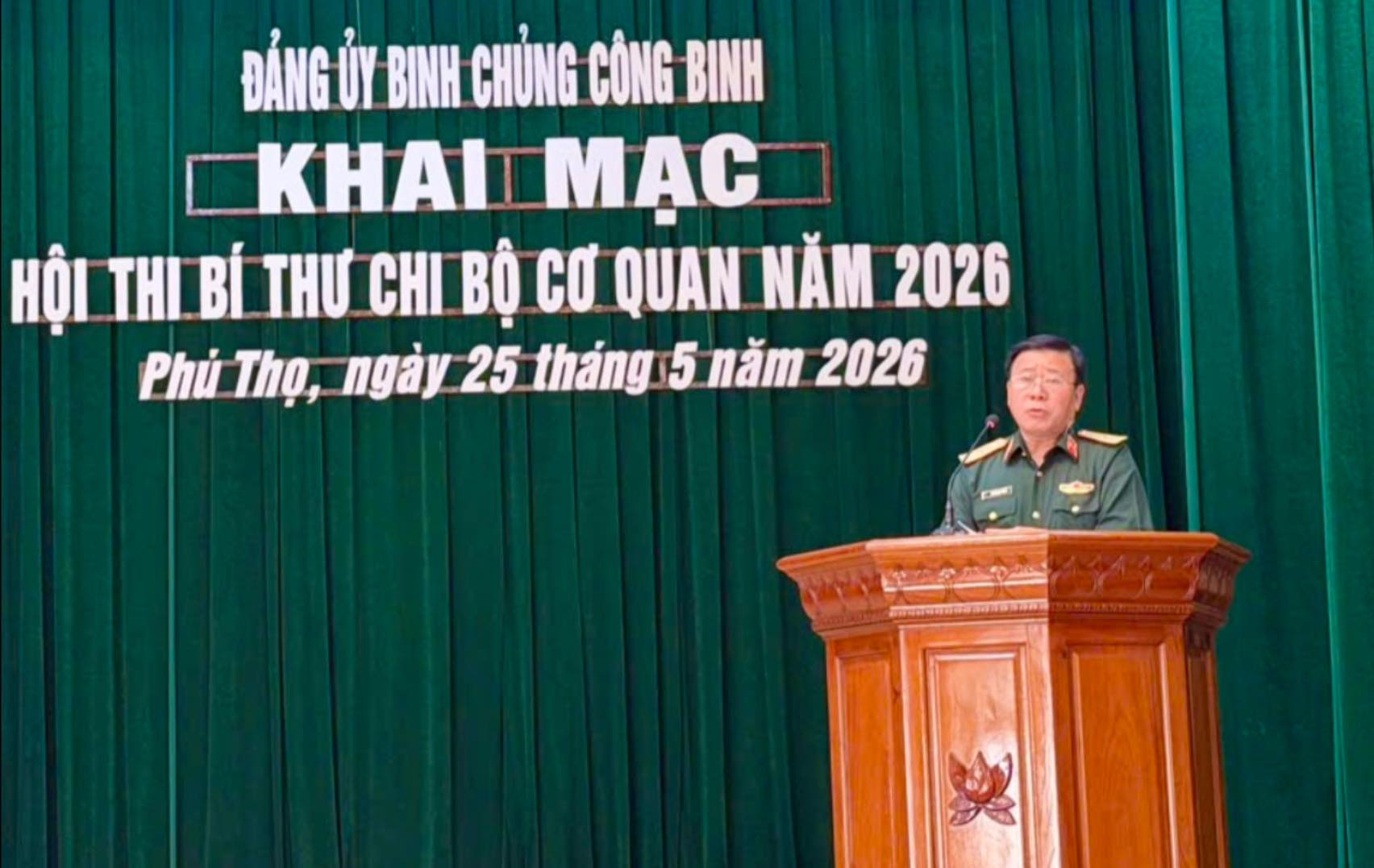 TRƯỜNG SĨ QUAN CÔNG BINH THAM GIA HỘI THI BÍ THƯ CHI BỘ CƠ QUAN BINH CHỦNG CÔNG BINH NĂM 2026