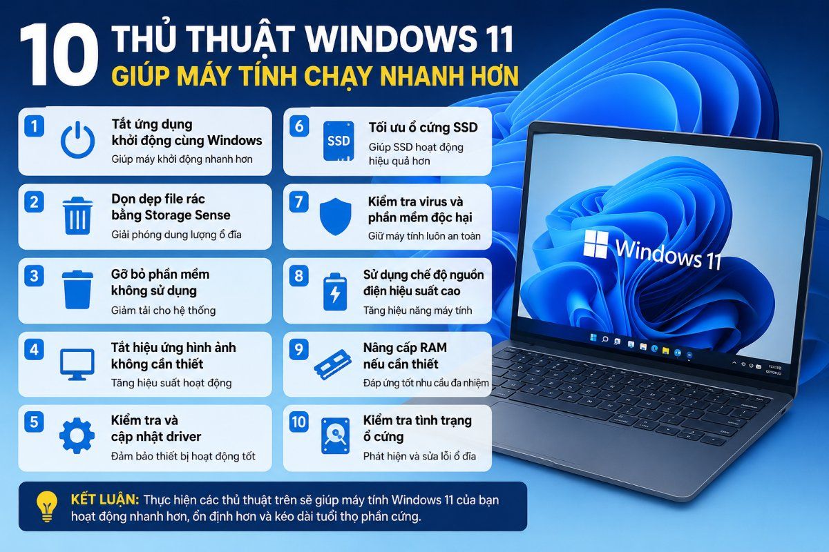 10 Thủ Thuật Windows 11 Hữu Ích Giúp Máy Tính Chạy Nhanh Hơn Năm 2026