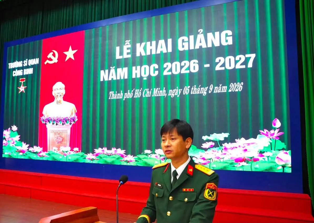 TRƯỜNG SĨ QUAN CÔNG BINH, BINH CHỦNG CÔNG BINH THAM GIA LỄ KHAI GIẢNG TRỰC TUYẾN NĂM HỌC 2026 - 2027