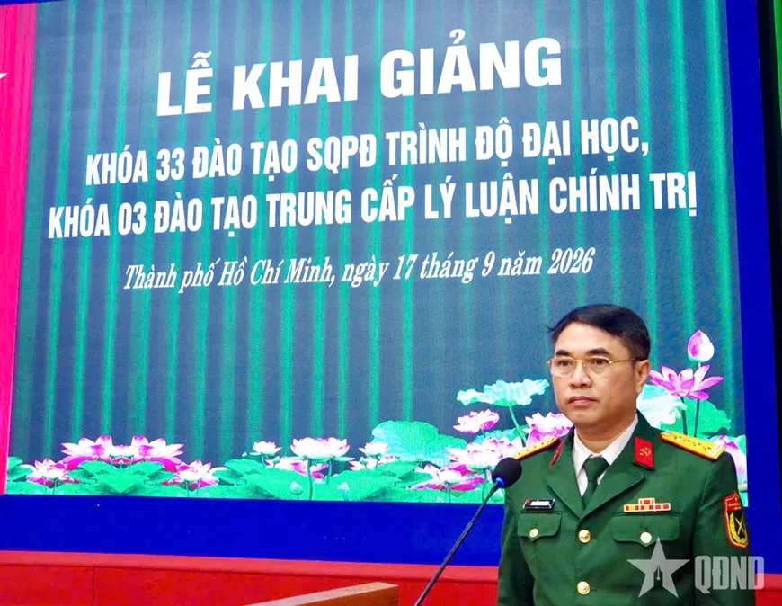 Trường Sĩ quan Công binh khai giảng các khóa đào tạo sĩ quan, trung cấp lý luận chính trị